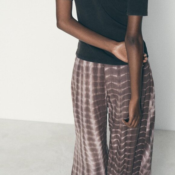 NEW Zara | Tie-Dye Wrap Pants - Picture 4 of 14